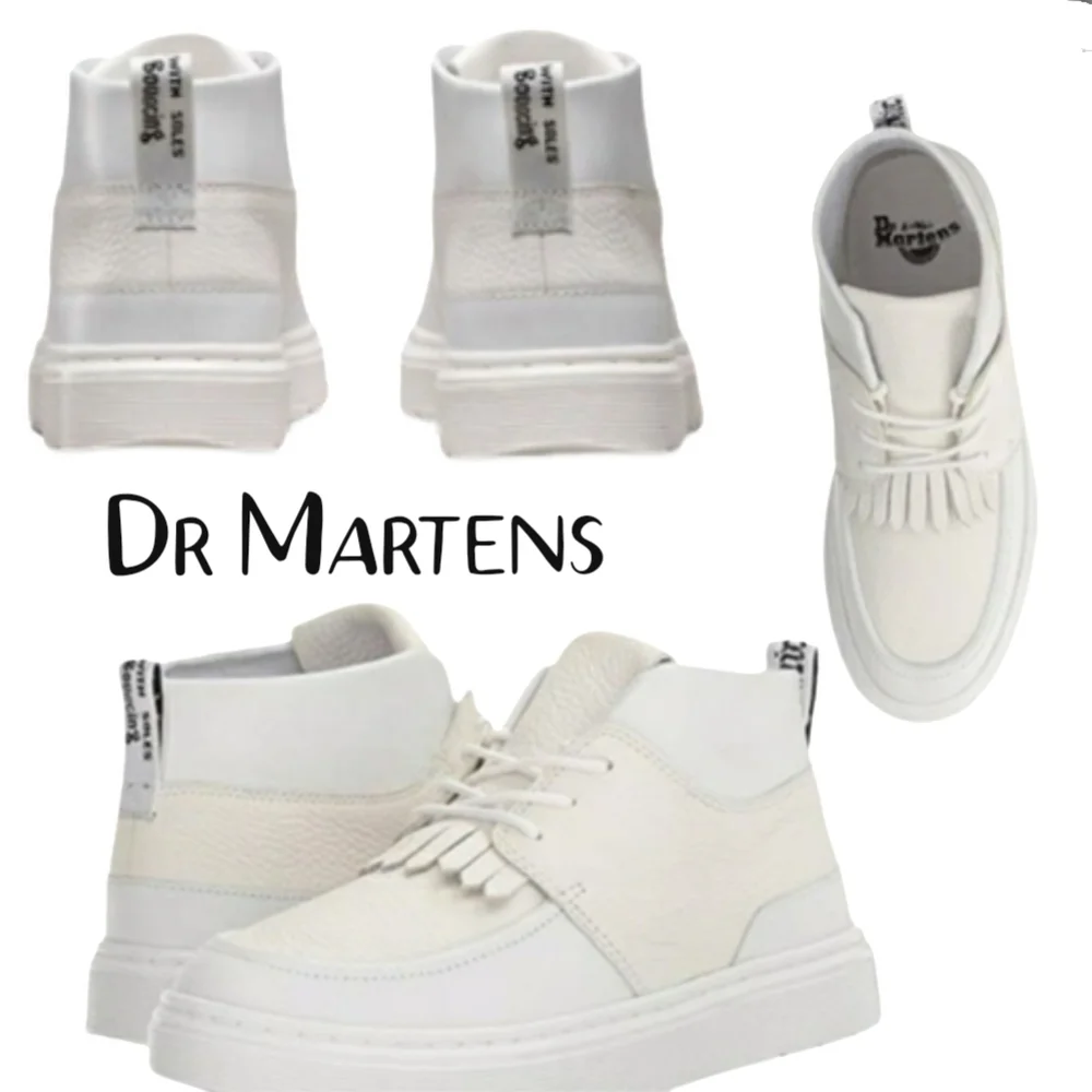 Dr Martens Jemima White Venice Aunt Sally Leather Platform Lace-Up Chukka Boot 7 - Picture 1 of 16